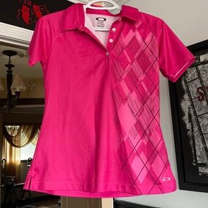 Oakley Pink Golf Shirt